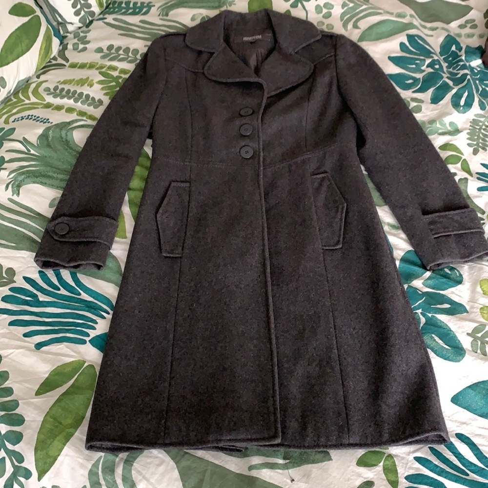 Charcoal gray wool coat